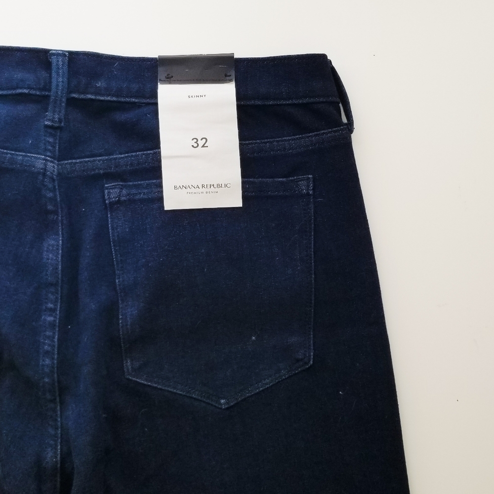 Banana Republic Premium Denim Skinny Jeans - Dark Blue Sz 32